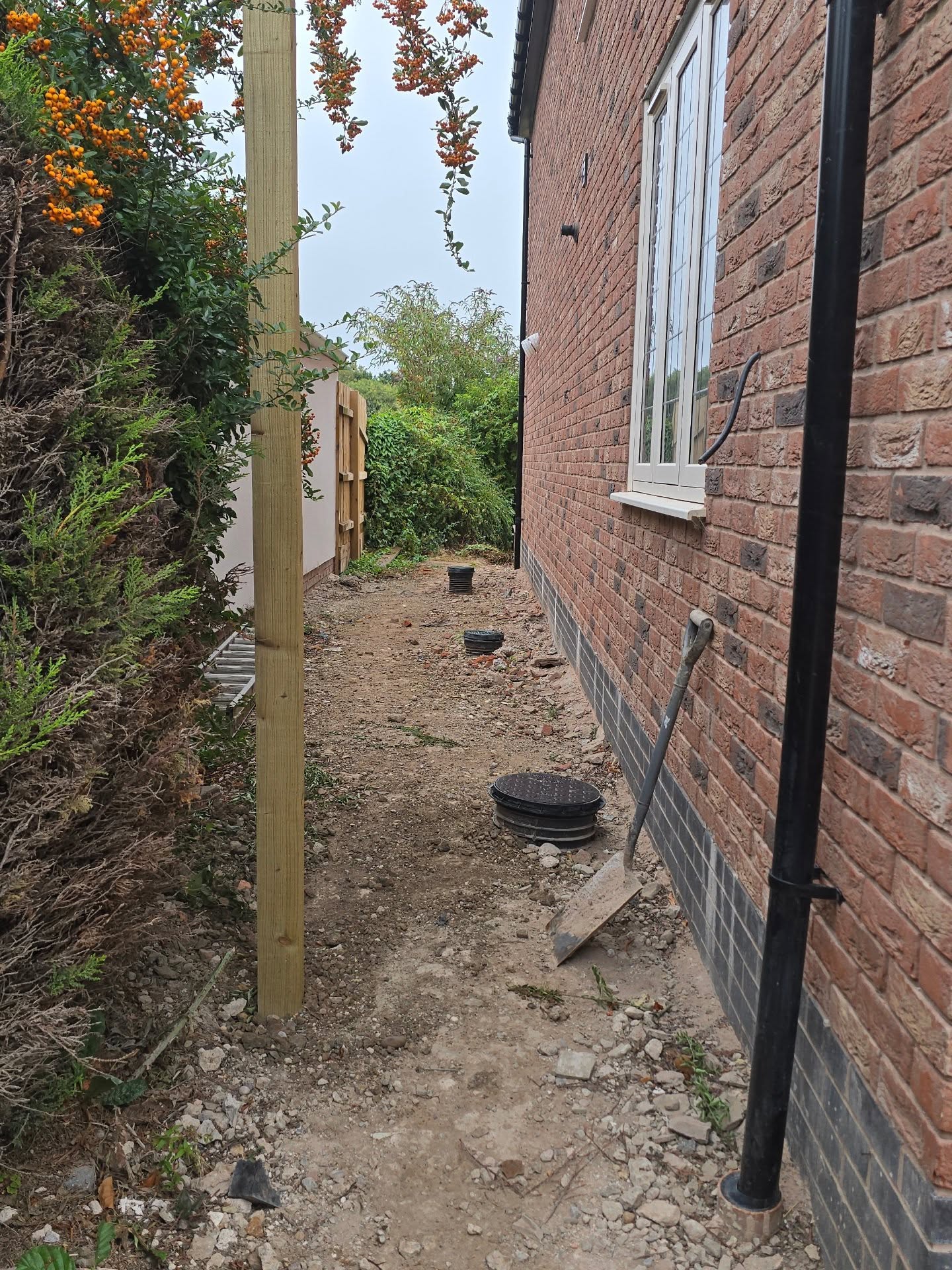 The side passage before work began